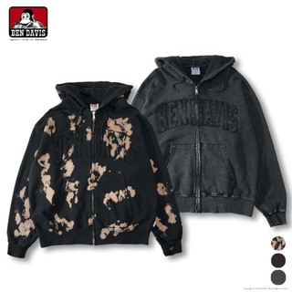 BEN DAVIS DEPARTMENT FADED ZIP 水洗 小刺繡 字母 LOGO 連帽 外套 3色