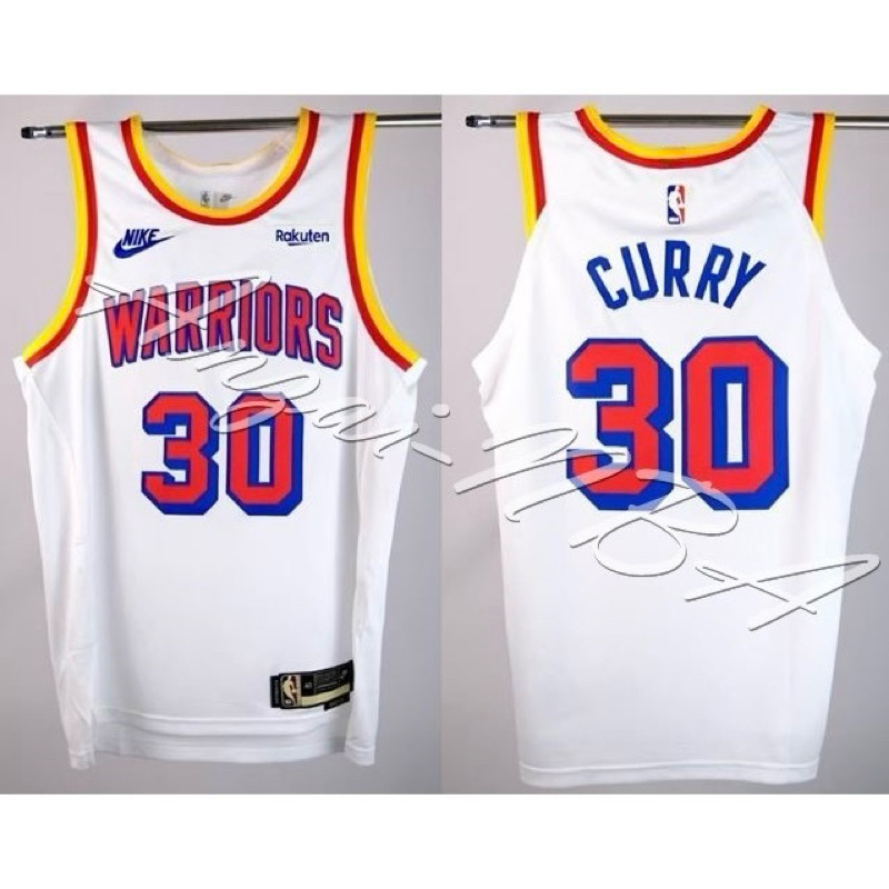 Anzai-NBA球衣 25年 Warriors 金州勇士隊 CURRY 30號 復古白色  電繡球員版球衣-全隊都有