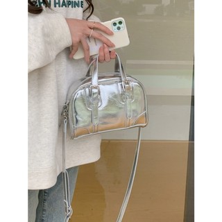 【TINY太妮絲N198】現貨 銀色包包 手提包 肩背包 2025 韓系 百搭 小眾 復古 黑色手提小包 單肩包 小方包