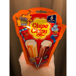 ［蜜蜂愛工作］ Chupa Chups 加倍佳 汽水棒棒糖 橘子口味+可樂口味 90g 一包6支