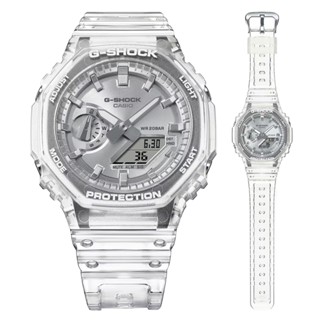 CASIO 卡西歐(GA-2100BM-7A8) G-SHOCK 酷炫半透明 街頭休閒 八角形雙顯錶