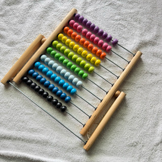 🌈IKEA 🌈UNDERHÅLLA 算盤 彩色 二手 玩具 彩虹算盤 幼兒彩色珠珠 算數玩具 彩虹算盤