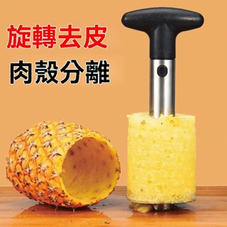 臺灣出貨 切鳳梨神器削皮刀 取肉取芯一次完成 不銹鋼菠蘿器取肉器菠蘿刀削皮器菠蘿取芯去芯器切菠蘿神器削皮刀