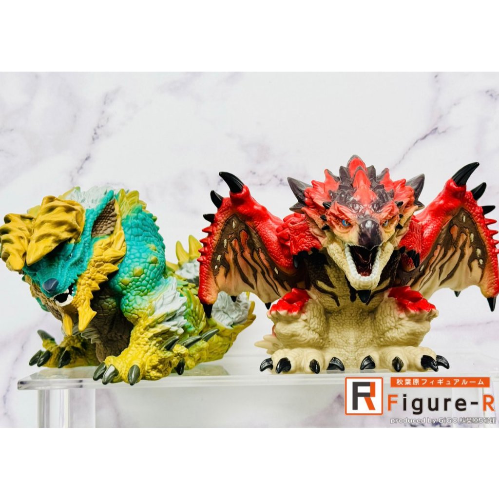 ☆DumpyToy☆ 現貨 日版 景品 魔物獵人 鎮座獸 火龍 雄火龍 雷狼龍 月下雷鳴 公仔 一套兩款