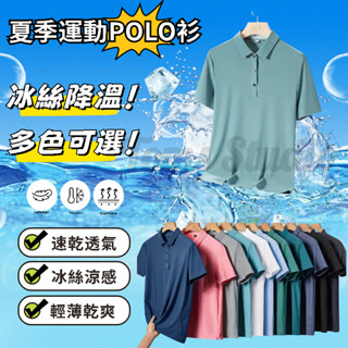 臺灣出貨🚀 吸濕排汗POLO衫 團體服 POLO 冰絲工作服 簡約翻領短袖 商務短袖 涼感polo衫 速乾衣 工作制服