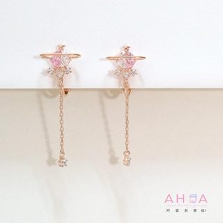 AHUA阿華有事嗎 星球水鑽耳夾 A0867 正韓 Ins風 時尚 氣質 百搭 耳夾 無耳洞 基本款