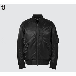 現貨 UNIQLO +J HYBRID羽絨 寬版MA-1飛行外套 S JIL SANDER 445765 BLACK