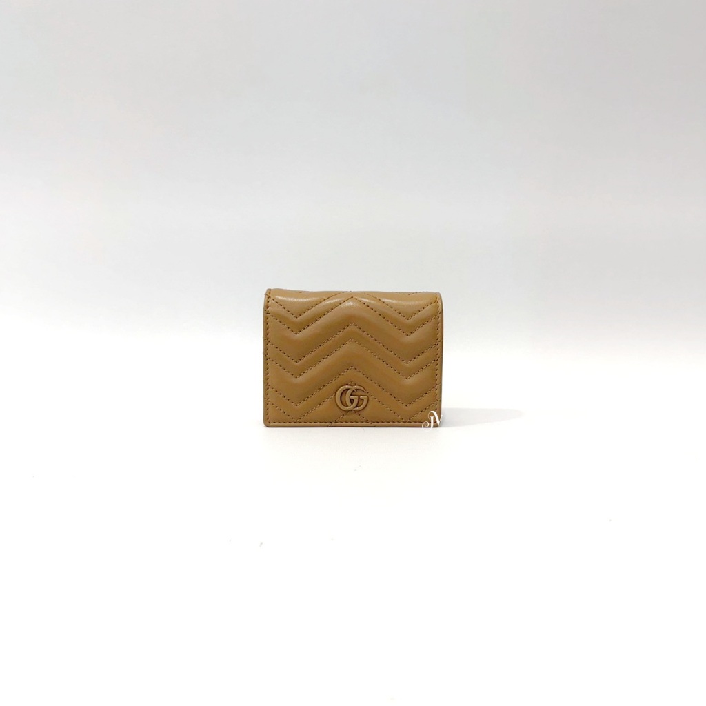 JS0806 GUCCI GG Marmont 裸粉色兩折短夾466492