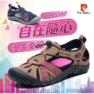【pierre cardin 皮爾卡登】女款 棕色 PDH5597 <C37>輕量 水陸涼用 快乾 免綁帶耐磨護趾涼鞋