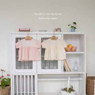 mkids 拼接蕾絲衫｜女童襯衫 兒童上衣 寶寶上衣 嬰兒上衣 週歲服 韓國童裝