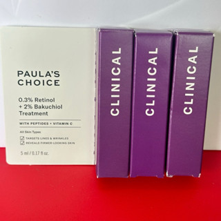 寶拉珍選 高效A醛PRO新生精華3ml 0.3%A醇+2%補骨脂酚精華乳 5ml 20%B3青春緊緻毛孔精華液 2ml