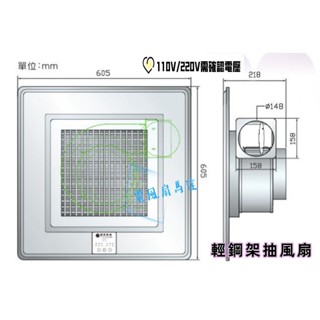 免運 CYV600 輕鋼架排風扇 花板節能扇 吸排風扇 有壓換氣扇 抽風扇 輕鋼架循環扇 往上抽風 佛堂專用