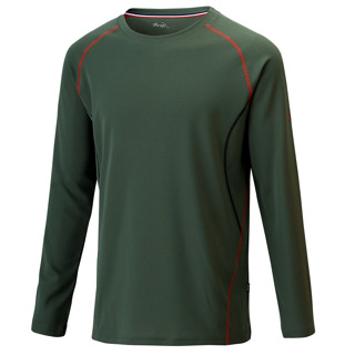 【FIT 維特】男Coolmax圓領長袖排汗衣PS1101/春夏薄款/吸溼排汗快乾/防曬衣/登山旅遊/野雁戶外