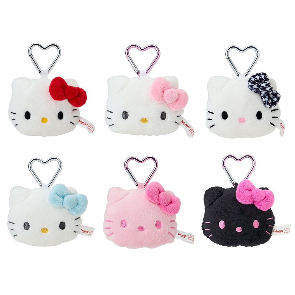 Sanrio 三麗鷗 愛心扣環造型絨毛鑰匙圈 Hello Kitty
