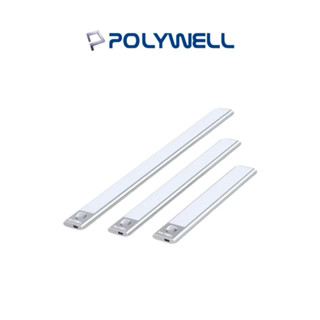 【POLYWELL】 磁吸式LED感應燈 超薄型設計 USB-C充電 人體感應 3種色溫 光線柔和 寶利威爾