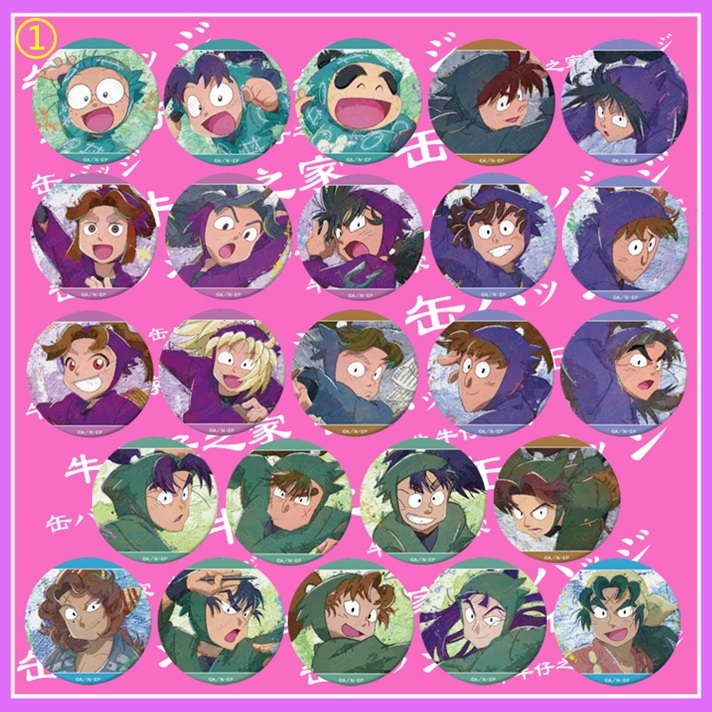 忍者亂太郎 徽章 亂太郎 霧丸 新兵衛 齋藤鷹丸 綾部喜八郎 久久知兵助 立花仙藏 不破雷藏 土井半助