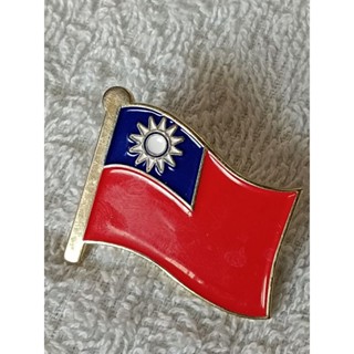 早期收藏中華民國國旗徽章胸章別針250327