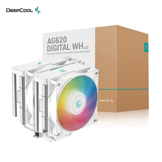 DEEPCOOL九州風神 AG620 WH ARGB 白/6導管/雙塔雙扇/溫度顯示/頂蓋數位面板