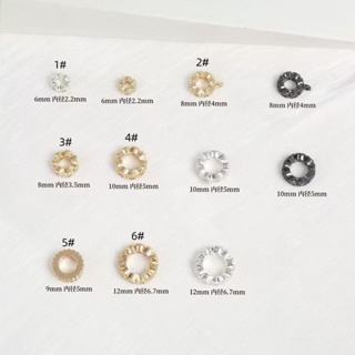 臺灣出貨Hzx-（10個）-保色14k金色微鑲鋯石配件大孔鑽圈隔珠diy手工手項鍊串珠配件隔片