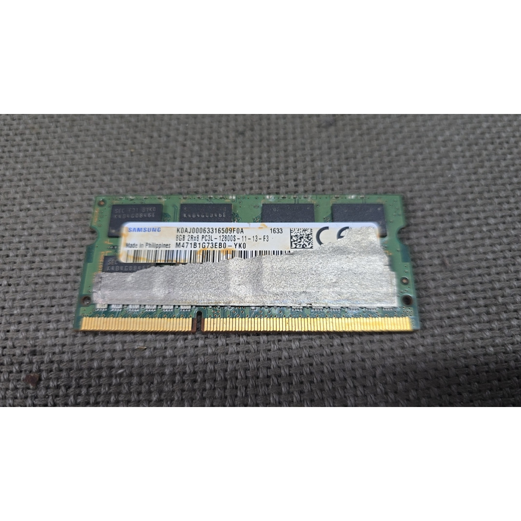 含稅 三星 DDR3 1600 8G 8GB 外觀不佳 筆電用 保固一個月 04R122