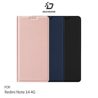 DUX DUCIS Redmi 紅米 Note 14 4G SKIN Pro 皮套 側翻皮套 插卡 可立