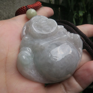 Coco緬甸玉 厚裝 翡翠大肚彌勒佛 笑面佛 冰糯種 無摳裂紋 翡翠a貨附證書 現貨在臺北市