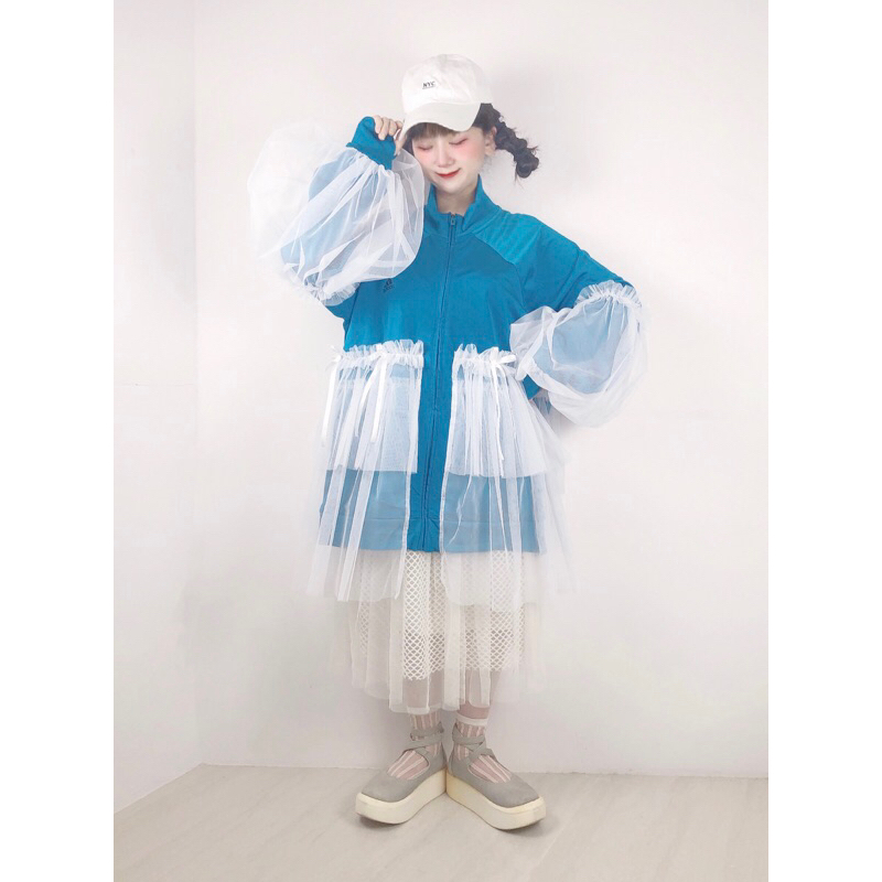 Weirdo Kiddo |  手作改製Remake ｜ Adidas紗澎澎袖古著外套