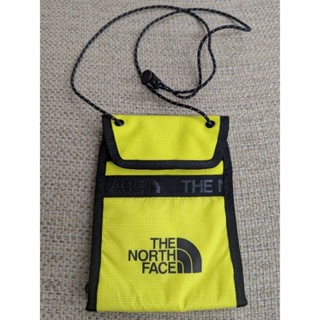 The North Face 黃色簡約輕便休閒單肩包 護照揹包 隨身揹包 小包包