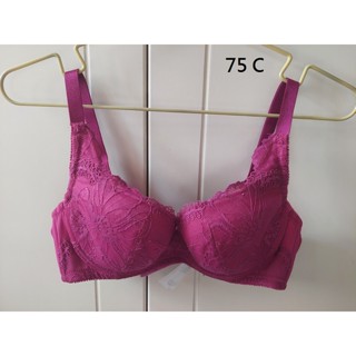 全新 思薇爾 蕾絲 包覆 女內衣75C(34C)紫