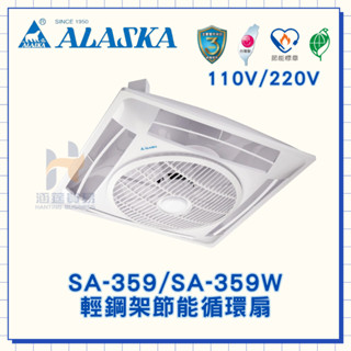 ALASKA阿拉斯加 SA-359 搖控 、SA-359W 線控 輕鋼架節能循環扇 遙控 線控 AL8 AW2 三切開關