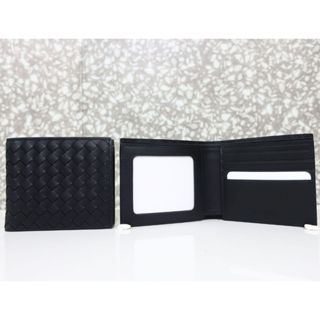 ♚KK SHOP♚ 預購 BV 小牛皮編織照證件照短夾 黑色 138625 V47W1 1000