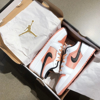 S.G AIR JORDAN 1 LOW DM8966-DM8960-801 AJ1 橘粉 粉橘 白粉黑 亮光 大童鞋
