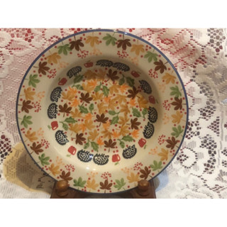 ~~凡爾賽生活精品~~全新波蘭進口紅蘋果楓葉造型義大利麵餐盤.圓盤.湯盤.水果盤