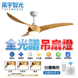 【風宇智光】吊扇燈 風扇燈 全光譜吊扇燈 餐廳客廳變頻風扇燈 現代簡約臥室吊扇燈 LED吸頂電扇燈 遙控 靜音 正反轉