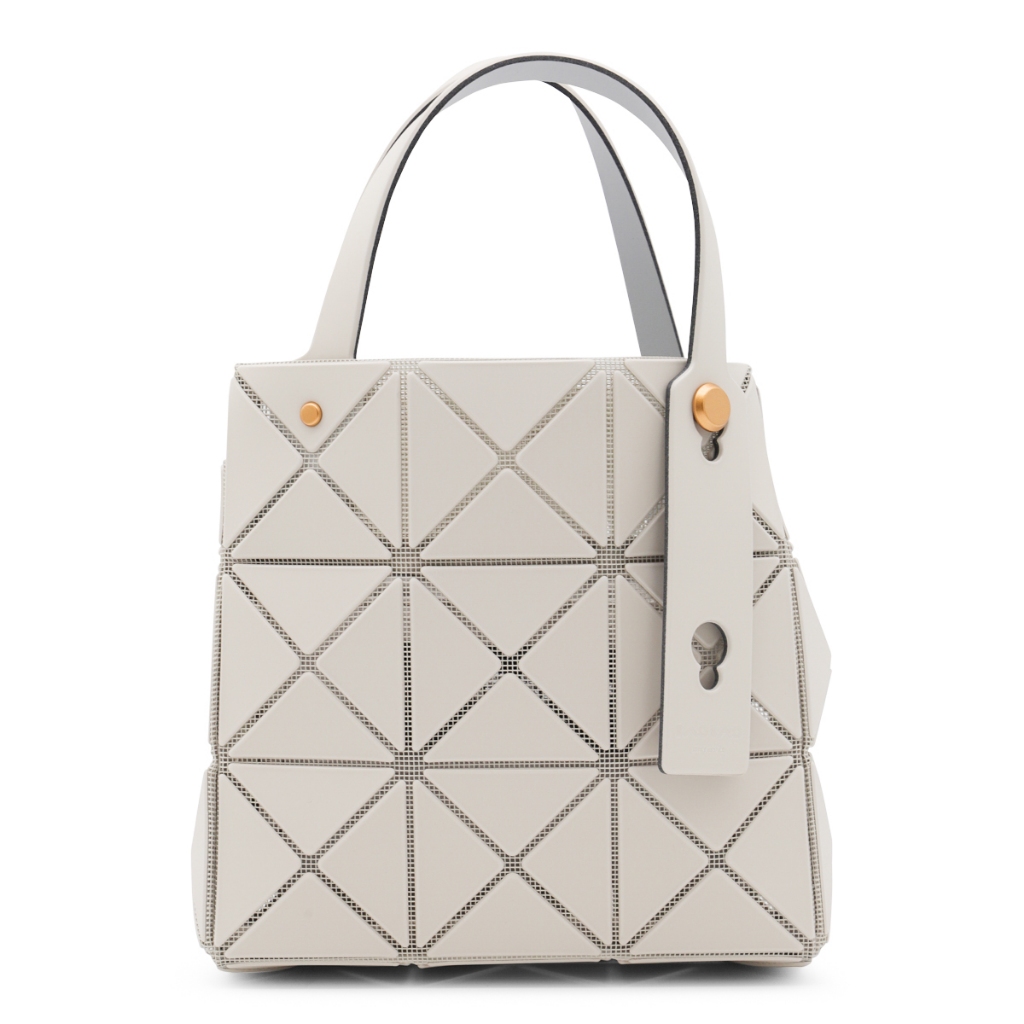 BaoBao Issey Miyake Carat 3X3 格光澤感手提包 米色