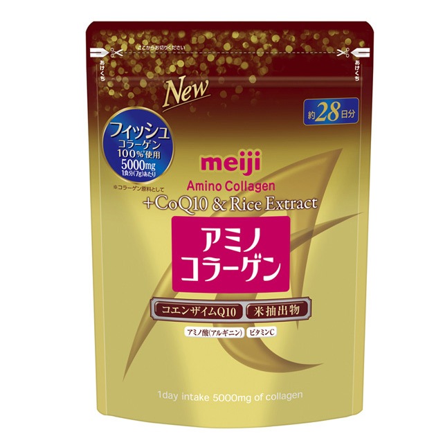 明治 Meiji 膠原蛋白粉 豪華版 196g/28日 低分子 魚 膠原蛋白 玻尿酸 Q10 金色加強版新版