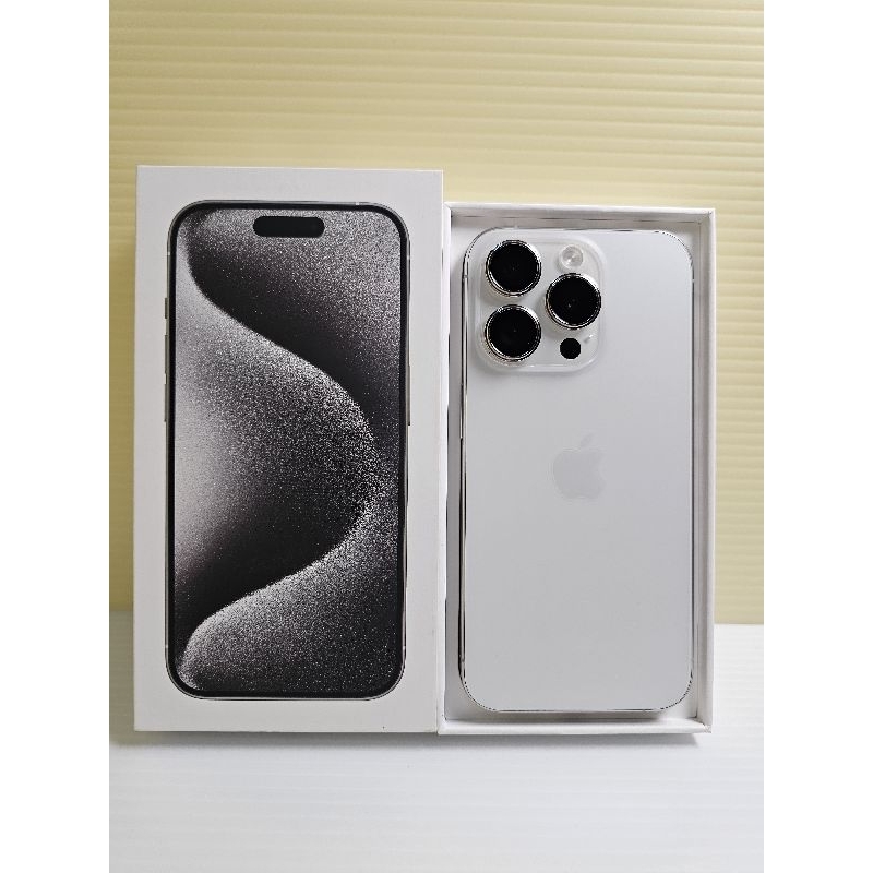 【二手15 Pro 】iPhone 15 Pro 128GB 白色鈦金屬 9成新 全機無傷 功能全部正常