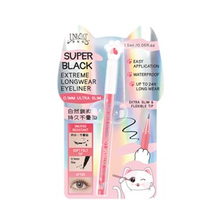 【即期良品】UNICAT 2026.03.10 超持久細滑眼線筆(黑色) 1.5ml 防水 不暈染 眼線液筆