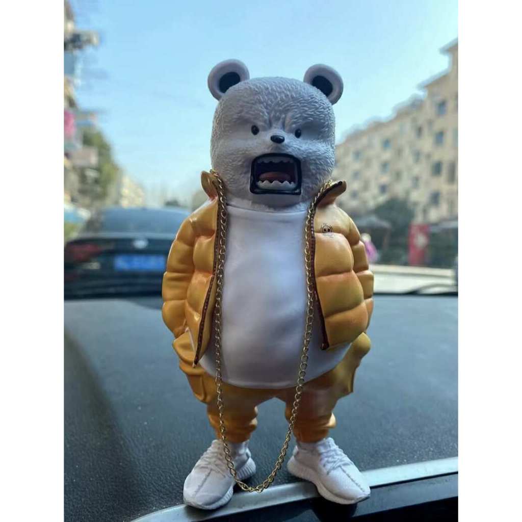 (夾娃娃機愛好者)海賊王 手辦 潮牌貝波熊 惡人貝波熊 小號 動漫擺件 公仔模型