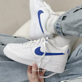現貨 Nike Air Force 1 寶藍 藍勾 白藍 運動鞋 版鞋 AF1 23.5