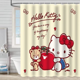 日本三麗鷗防水加厚浴簾+矽藻土軟地墊/正版授權(hello kitty/美樂蒂/布丁狗/凱蒂貓/浴室地墊)