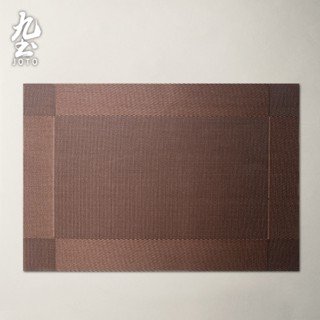 九土多色條紋編織餐墊PVC隔熱墊餐桌墊家用防水墊防燙墊餐盤墊碗墊隔餐墊西餐墊餐桌防滑墊矽膠墊中式餐墊桌巾CJR0418
