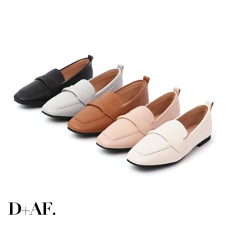D+AF 樂福鞋 包鞋 樂福鞋女 [柔軟素面扭結平底樂福鞋] 瑪莉珍 5色 35-43號 平底樂福鞋 低跟鞋