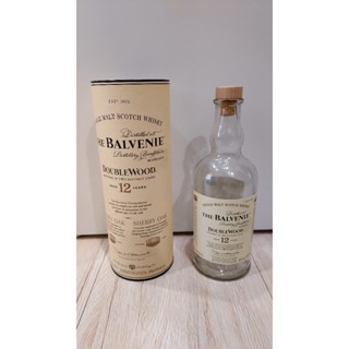 空酒瓶 百富12年雙桶單一純麥威士忌700ml Balvenie DoubleWood 12 Year Old玻璃空酒瓶