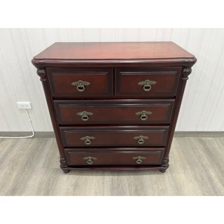 宏品全新二手傢俱館~臺中2手傢俱中古推薦 B540207*胡桃5抽斗櫃*原木傢俱 木沙發組椅 泡茶桌椅 柚木衣櫃