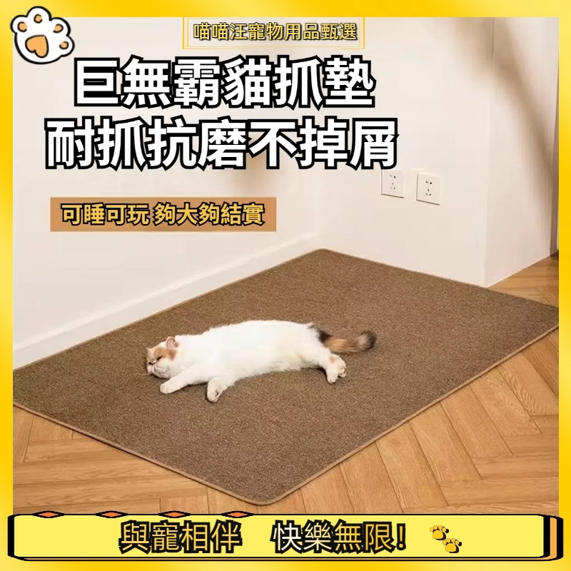 【喵喵汪甄選】🐱巨無霸貓抓墊 劍麻貓抓墊 貓抓板 可水洗寵物地毯 仿劍麻地毯 貓抓板地毯 貓抓地墊巨無霸劍麻貓抓地墊