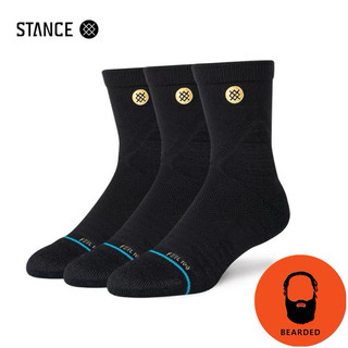 【 🇺🇸大鬍子美國襪子選品 】STANCE - GPQQS經典黑色系列籃球運動踝襪三件裝