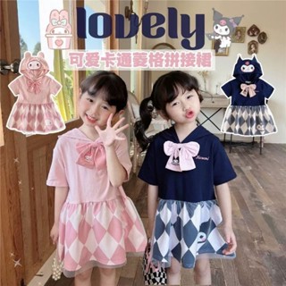 🇹🇼臺灣現貨🇹🇼90~140碼女童夏季棉質卡通動漫飛袖網紗連身裙短袖蓬蓬公主裙兒童洋裝裙子童裝獨角獸三麗鷗冰雪奇緣
