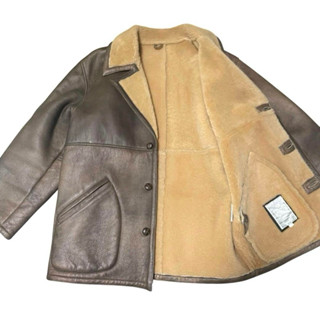 LambSkin 小羊皮毛一體排扣翻領夾克 皮衣外套