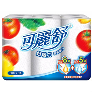 可麗舒 廚房紙巾60張/捲~ <一單最多1袋> (1袋有6捲)